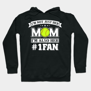 Mom Number One Fan Softball Baseball Player Hoodie